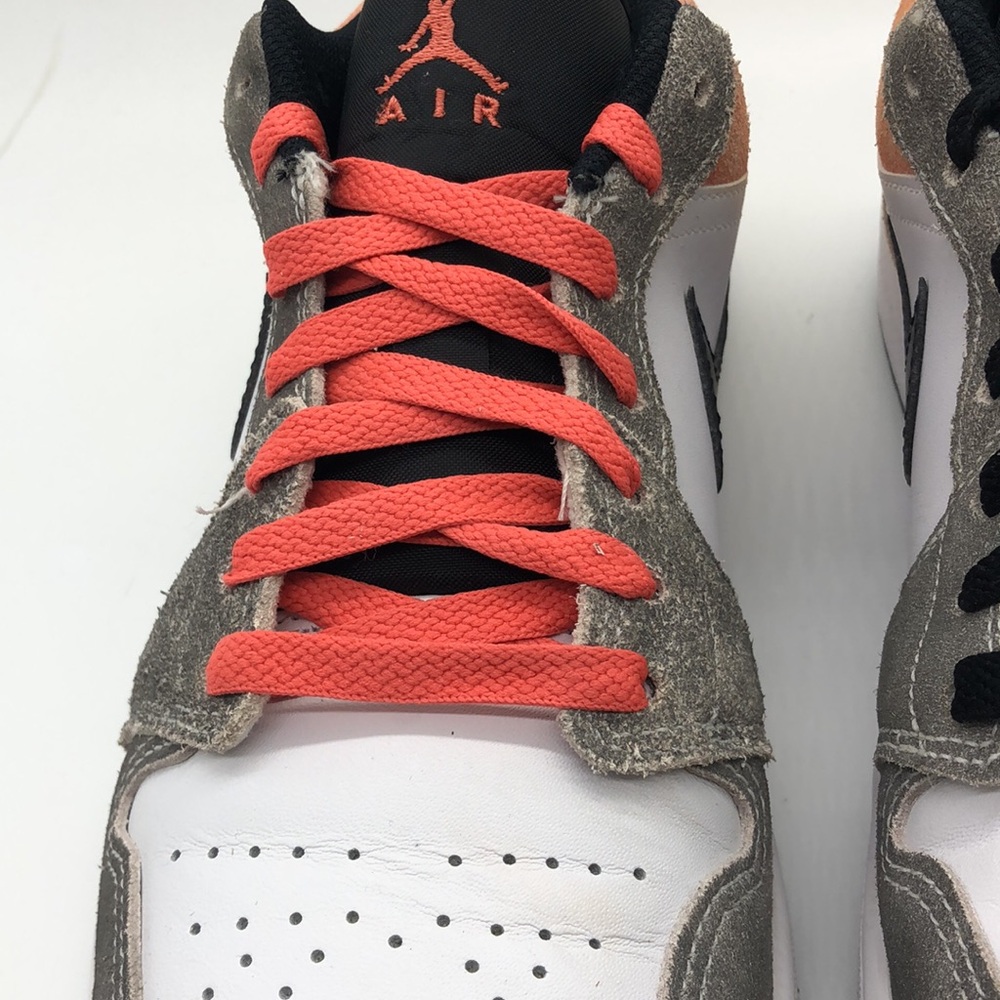 USED Men’s Nike Air Jordan 1 Low SE 'Flight Club' Black Ember DX4334-008 No Box - Picture 6 of 7